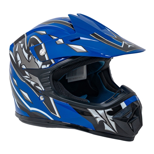 Kask Motocyklowy dla dzieci Enduro Niebieski S